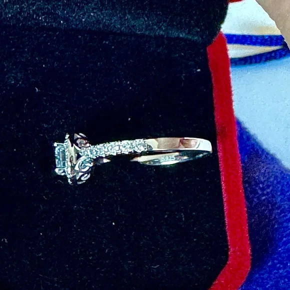 Moissanite Sterling Silver Ring - Picture 6 of 7